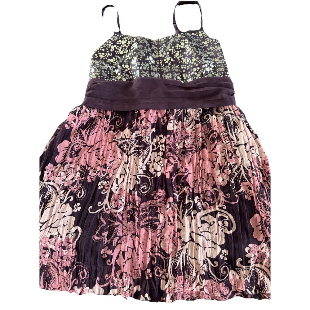 Vtg Y2K Limited Too Babydoll Top Camisole Fairycore Coquette Sequins XL Sequins